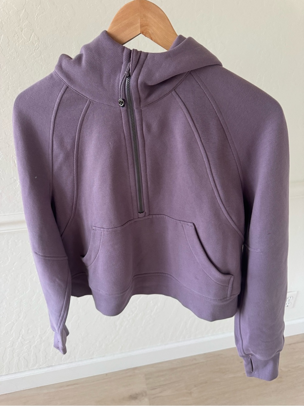 NWOT Lululemon scuba 1/2 zip hoodie in purple Sz XS/S